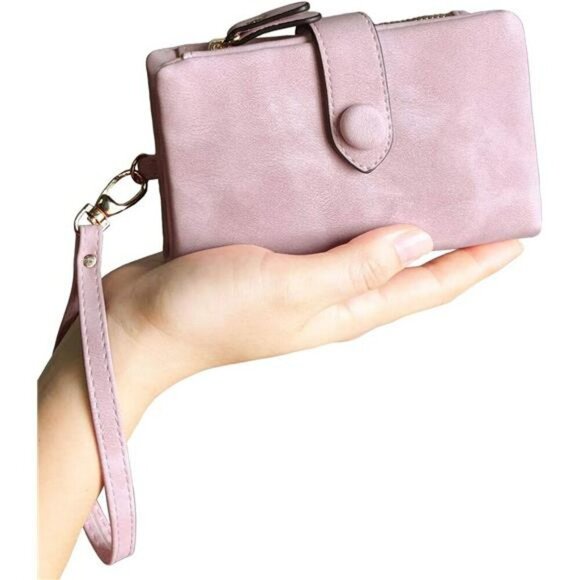 Womens RFID Leather Wallet Small Bifold Card Holder Zipper Coin Purse - Picture 4 of 8